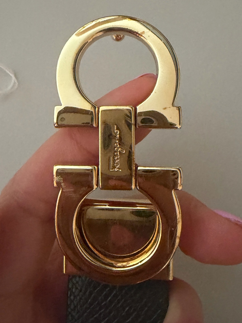 Salvatore Ferragamo Gold Gancini Belt Buckle